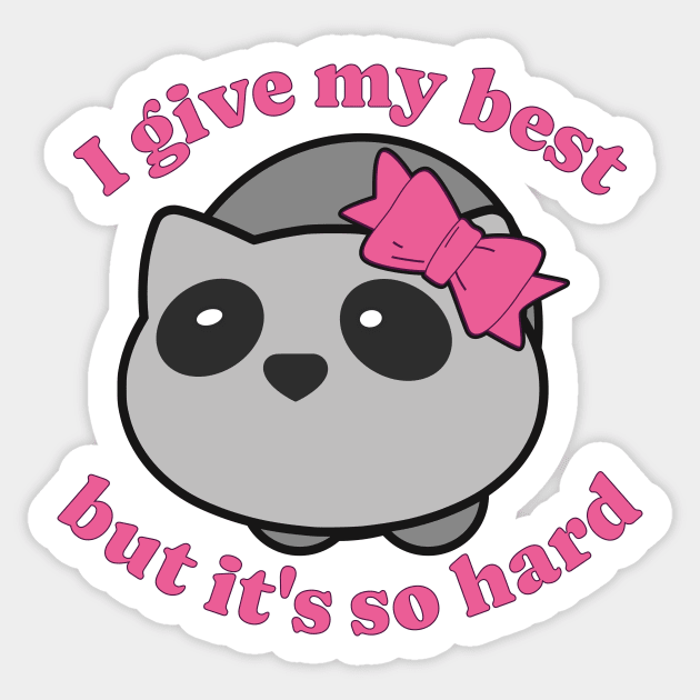 Sad Hamster - It´s so hard Sticker by Liesl Weppen